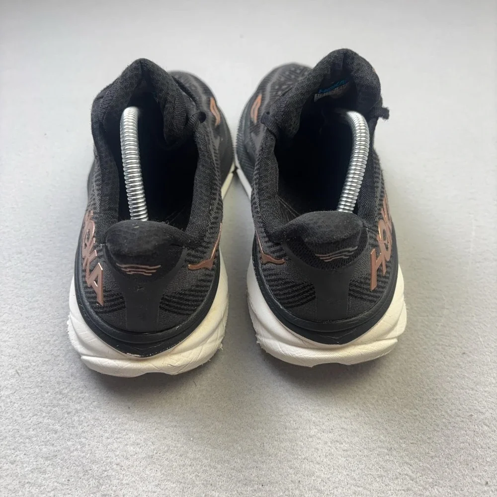 Hoka One One Clifton 9 Shoes Womens Size 11 Black Running Sneakers 1127896 BRGL